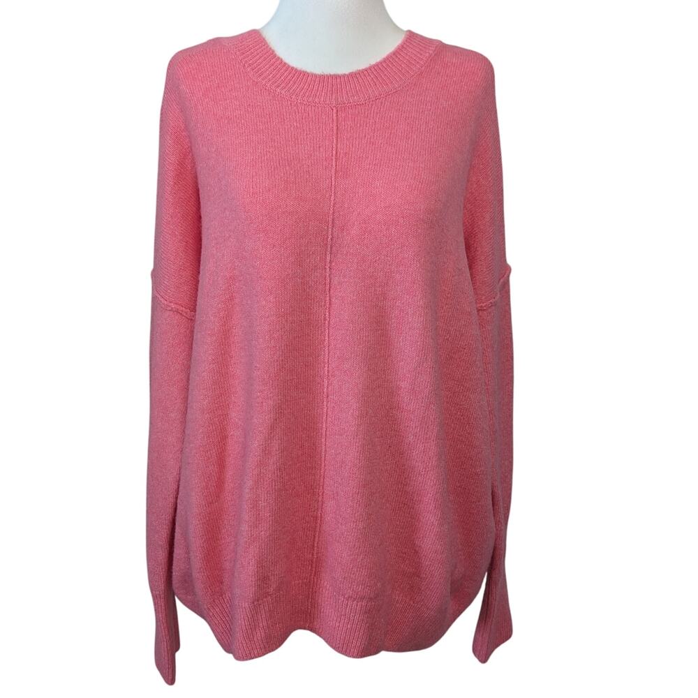 Vince Camuto Pink Knit Relaxed Fit Dolman Sleeve Pullover Sweater Size Medium